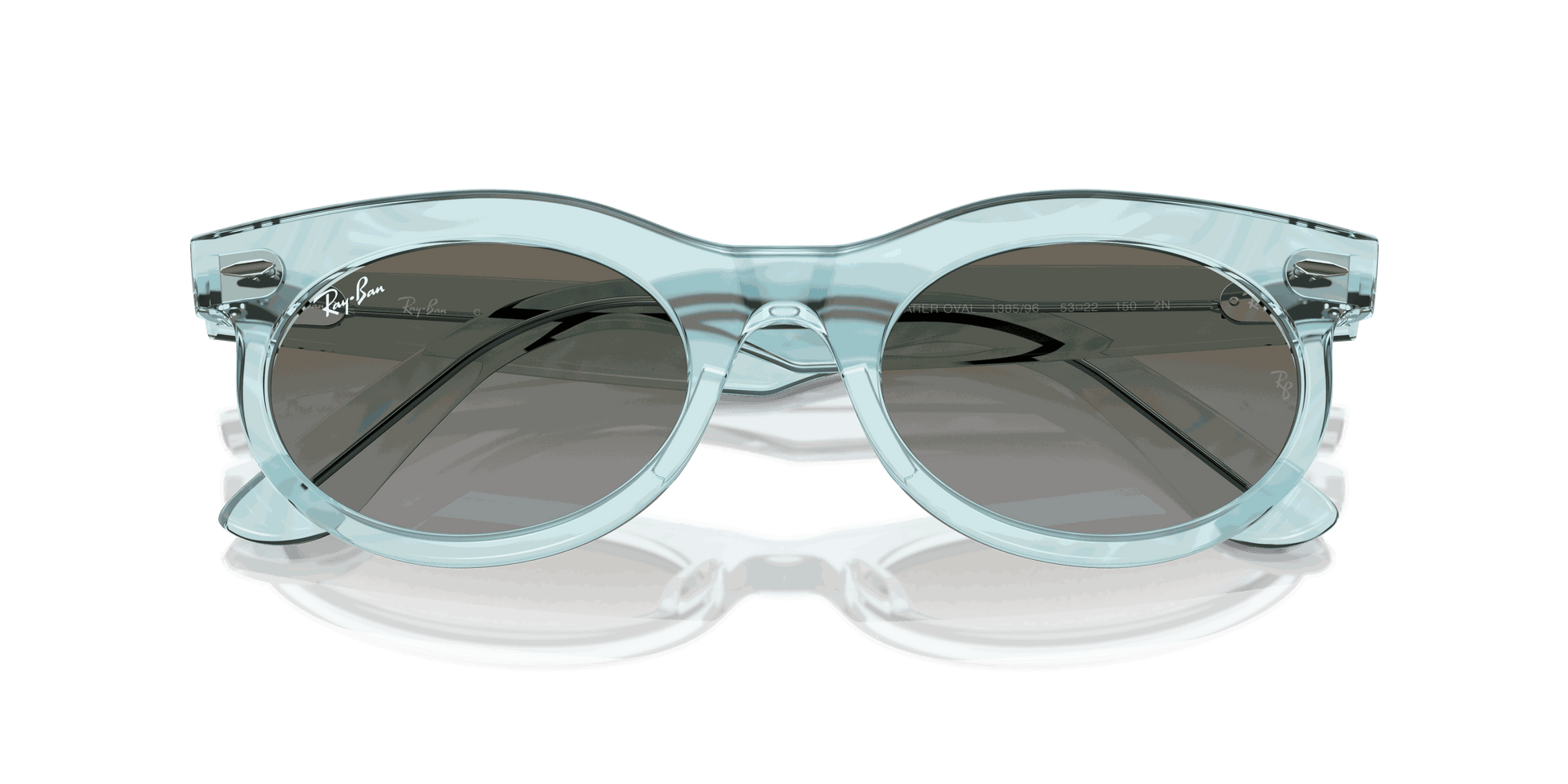 [Blue Brown Lenses, Polished Photo Waves Azure Frame]