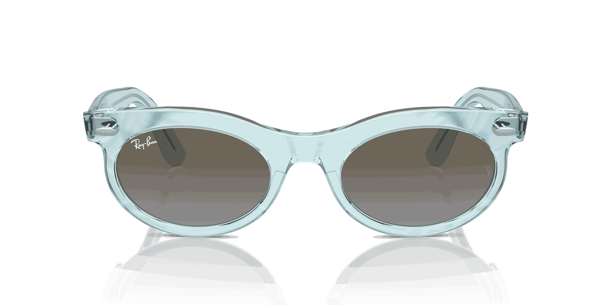 [Blue Brown Lenses, Polished Photo Waves Azure Frame]