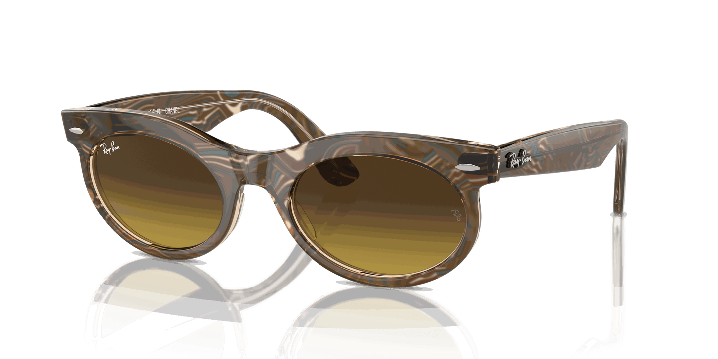 [Brown Lenses, Polished Photo Waves Brown Frame]