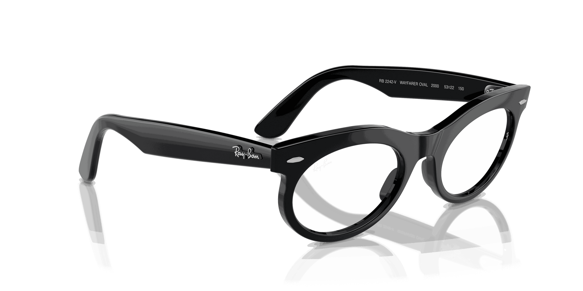 [Clear Lenses, Polished Black Frame]