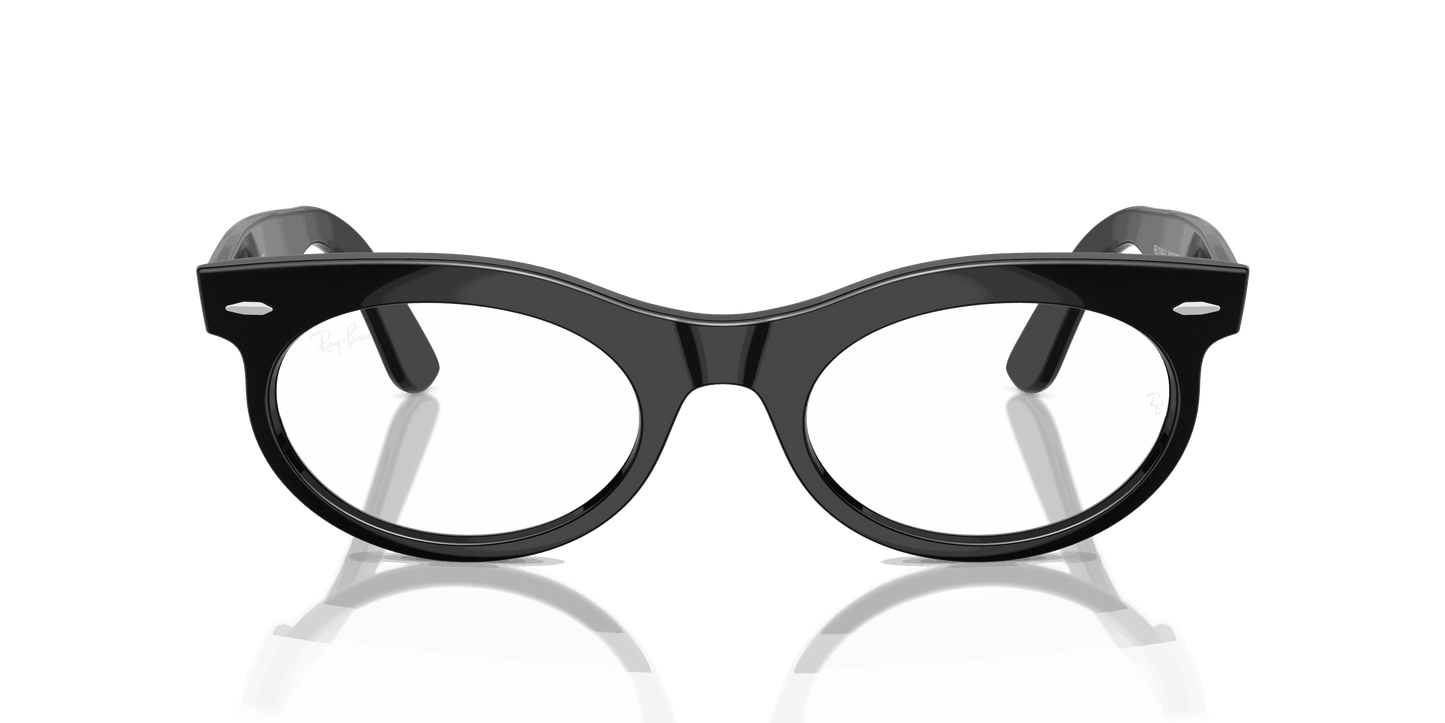 [Clear Lenses, Polished Black Frame]