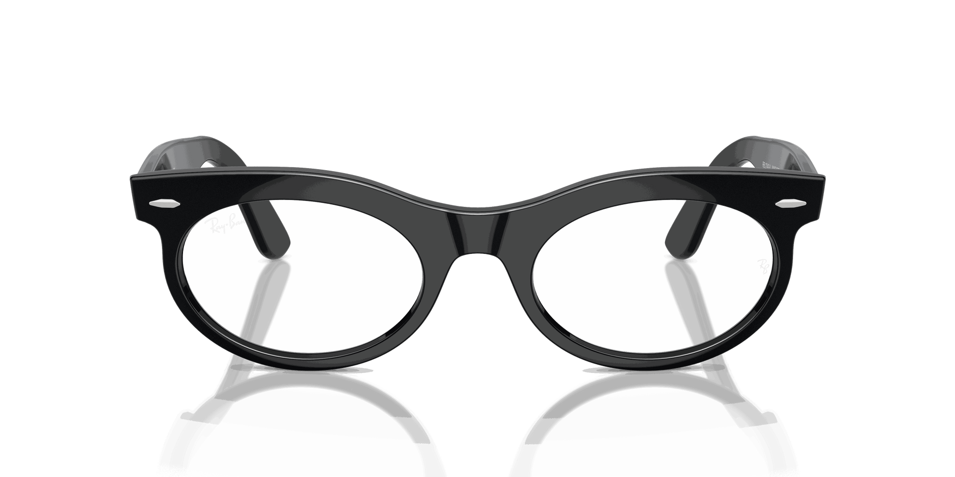 [Clear Lenses, Polished Black Frame]