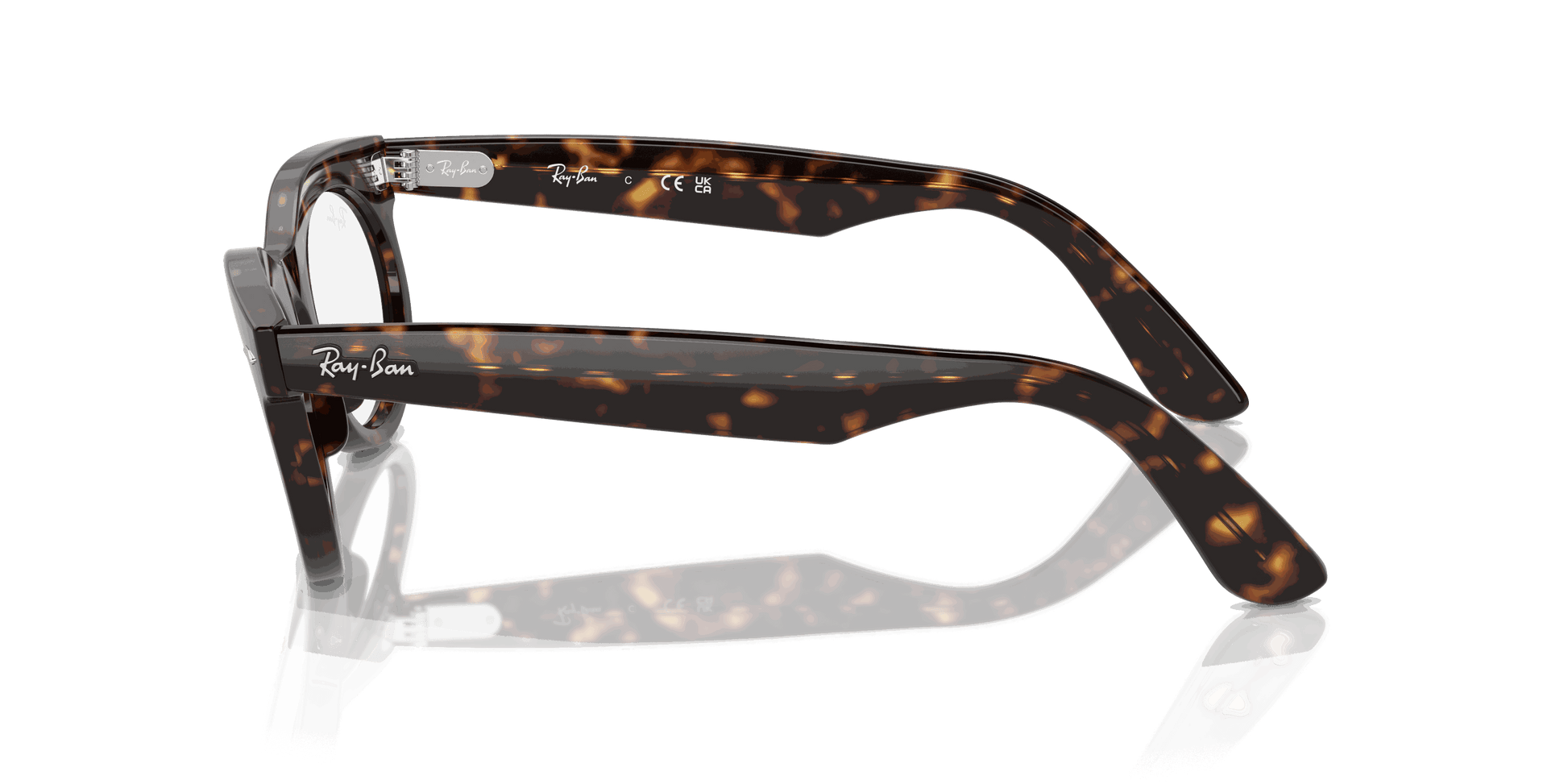 [Clear Lenses, Polished Havana Frame]