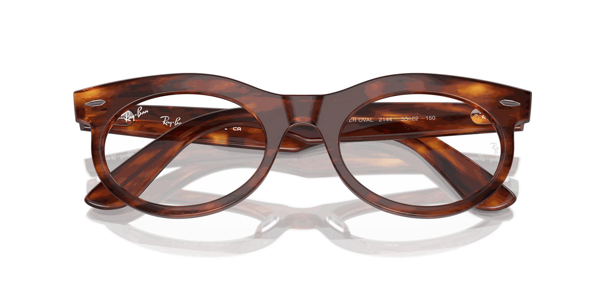 [Clear Lenses, Polished Striped Havana Frame]