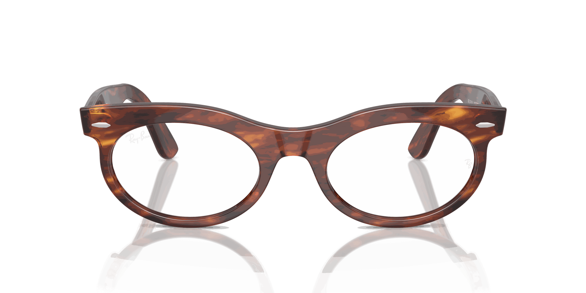 [Clear Lenses, Polished Striped Havana Frame]