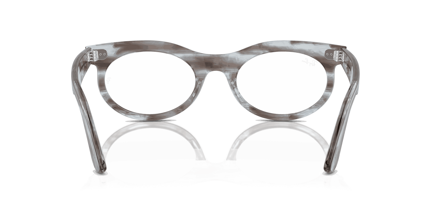 [Clear Lenses, Polished Striped Transparent Blue Frame]