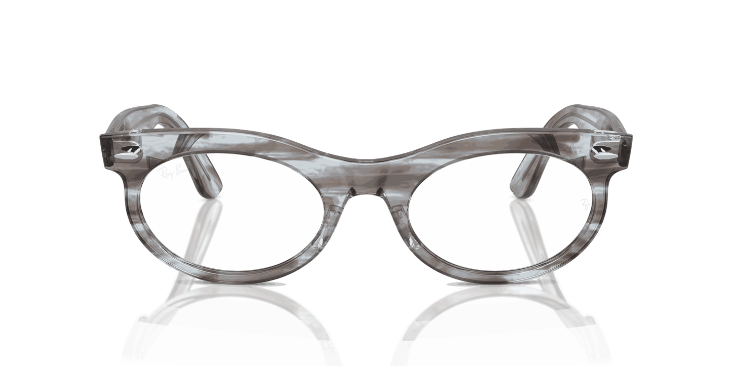[Clear Lenses, Polished Striped Transparent Blue Frame]