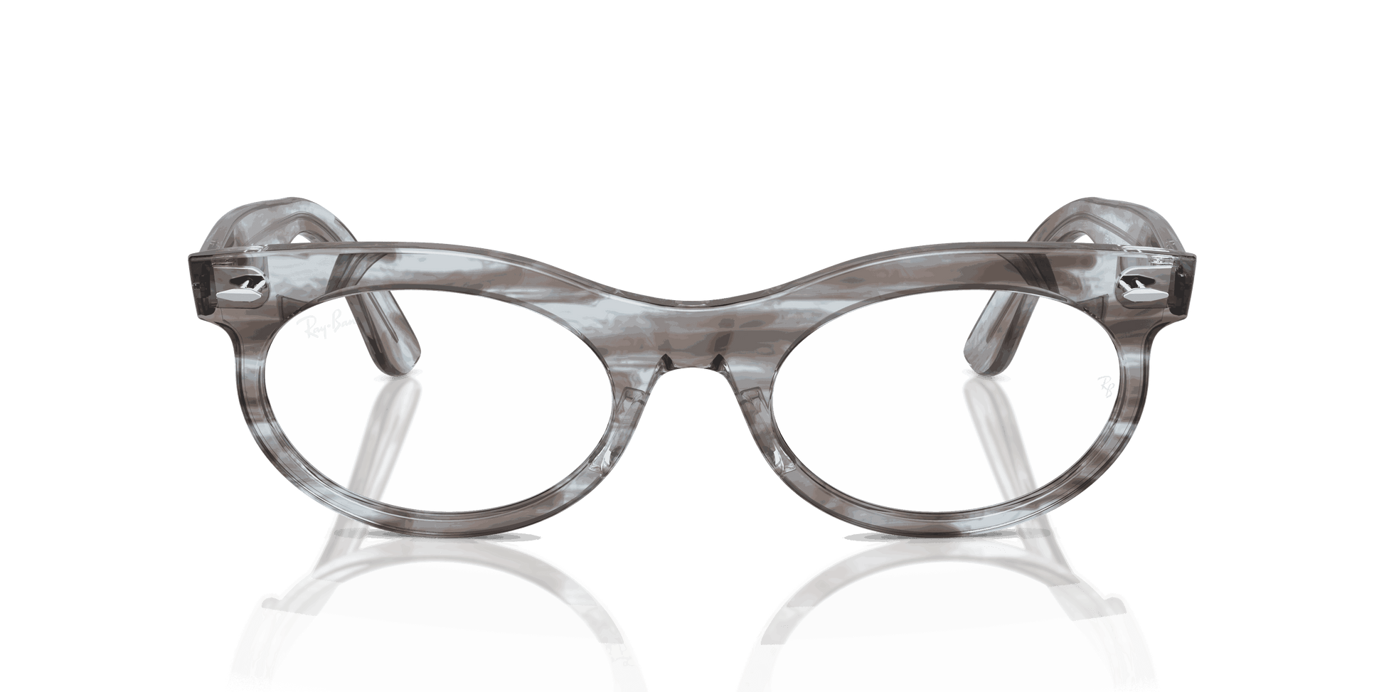 [Clear Lenses, Polished Striped Transparent Blue Frame]
