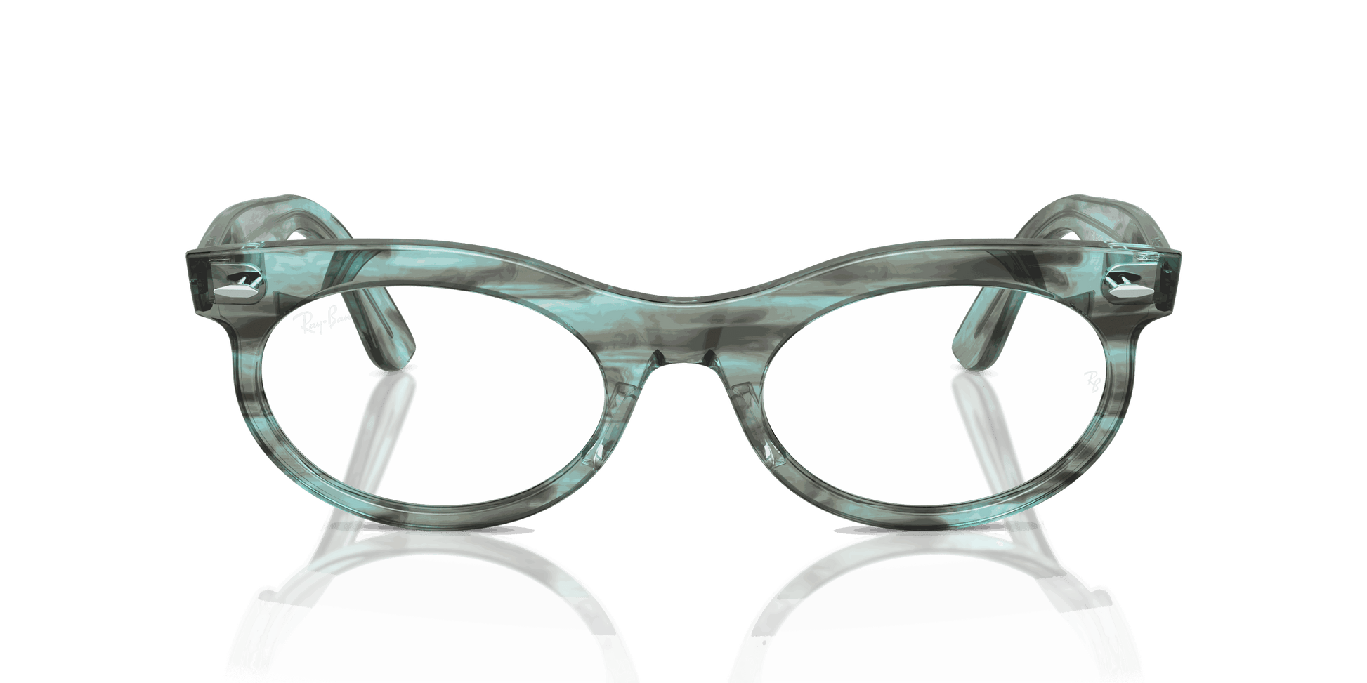 [Clear Lenses, Polished Striped Transparent Green Frame]