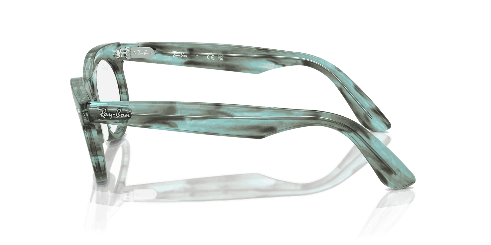 [Clear Lenses, Polished Striped Transparent Green Frame]