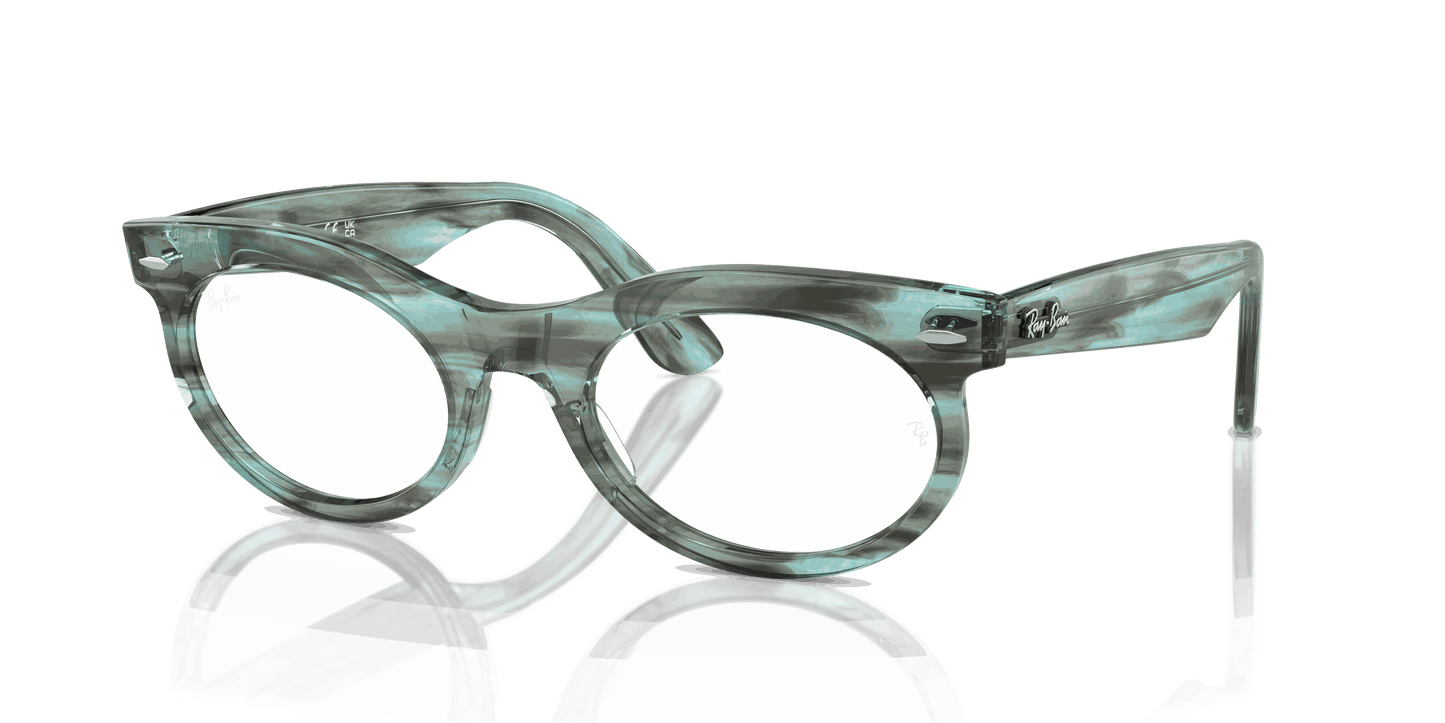 [Clear Lenses, Polished Striped Transparent Green Frame]