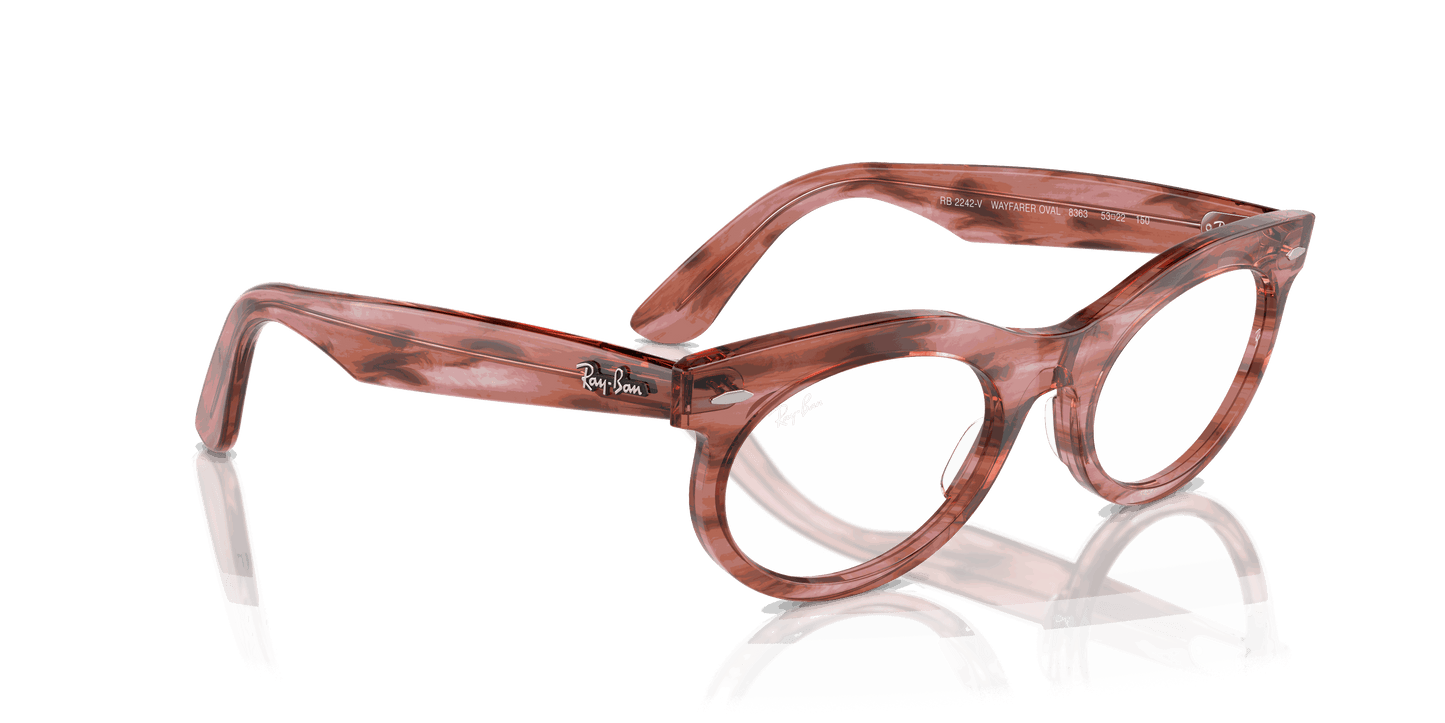 [Clear Lenses, Polished Striped Transparent Pink Frame]