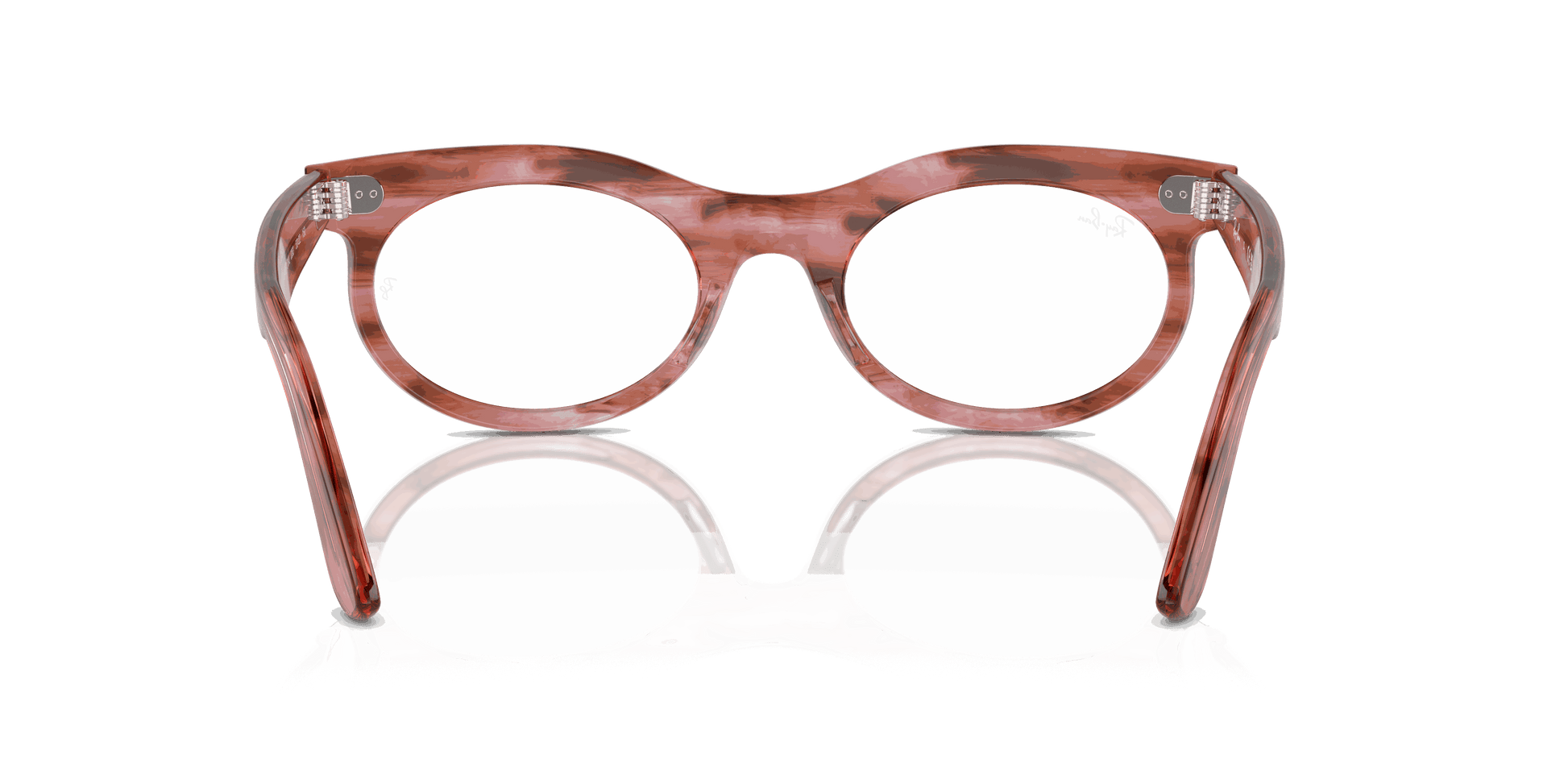 [Clear Lenses, Polished Striped Transparent Pink Frame]