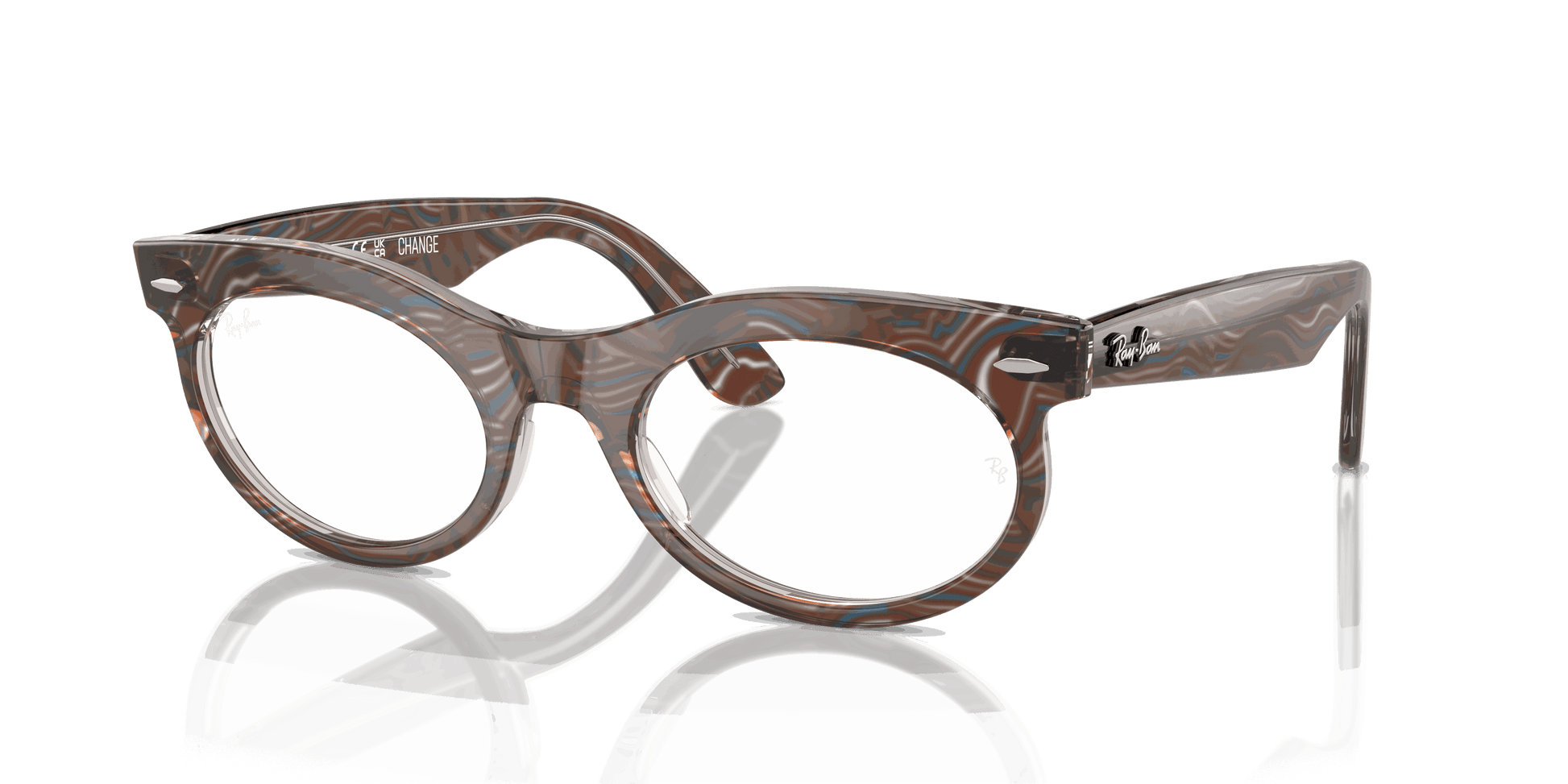 [Clear Lenses, Polished Photo Waves Grey Frame]