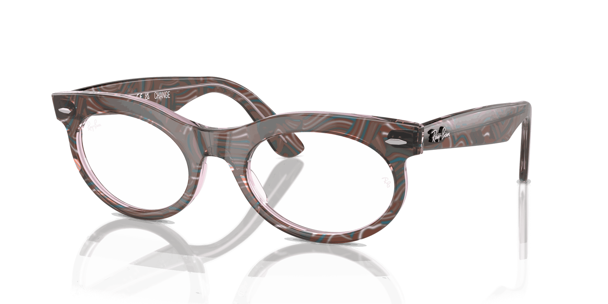 [Clear Lenses, Polished Photo Waves Purple Frame]