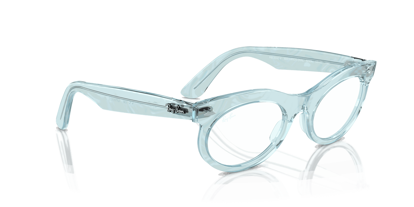 [Clear Lenses, Polished Photo Waves Azure Frame]