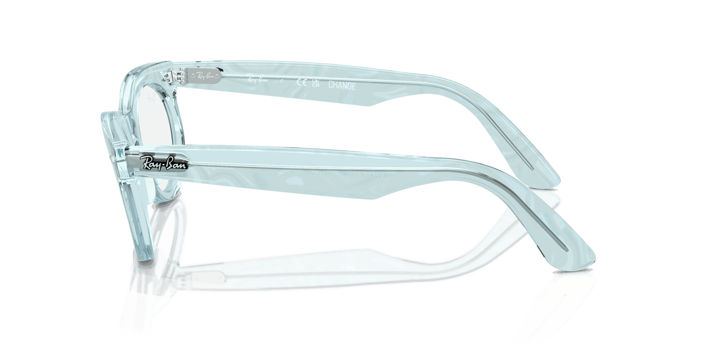 [Clear Lenses, Polished Photo Waves Azure Frame]