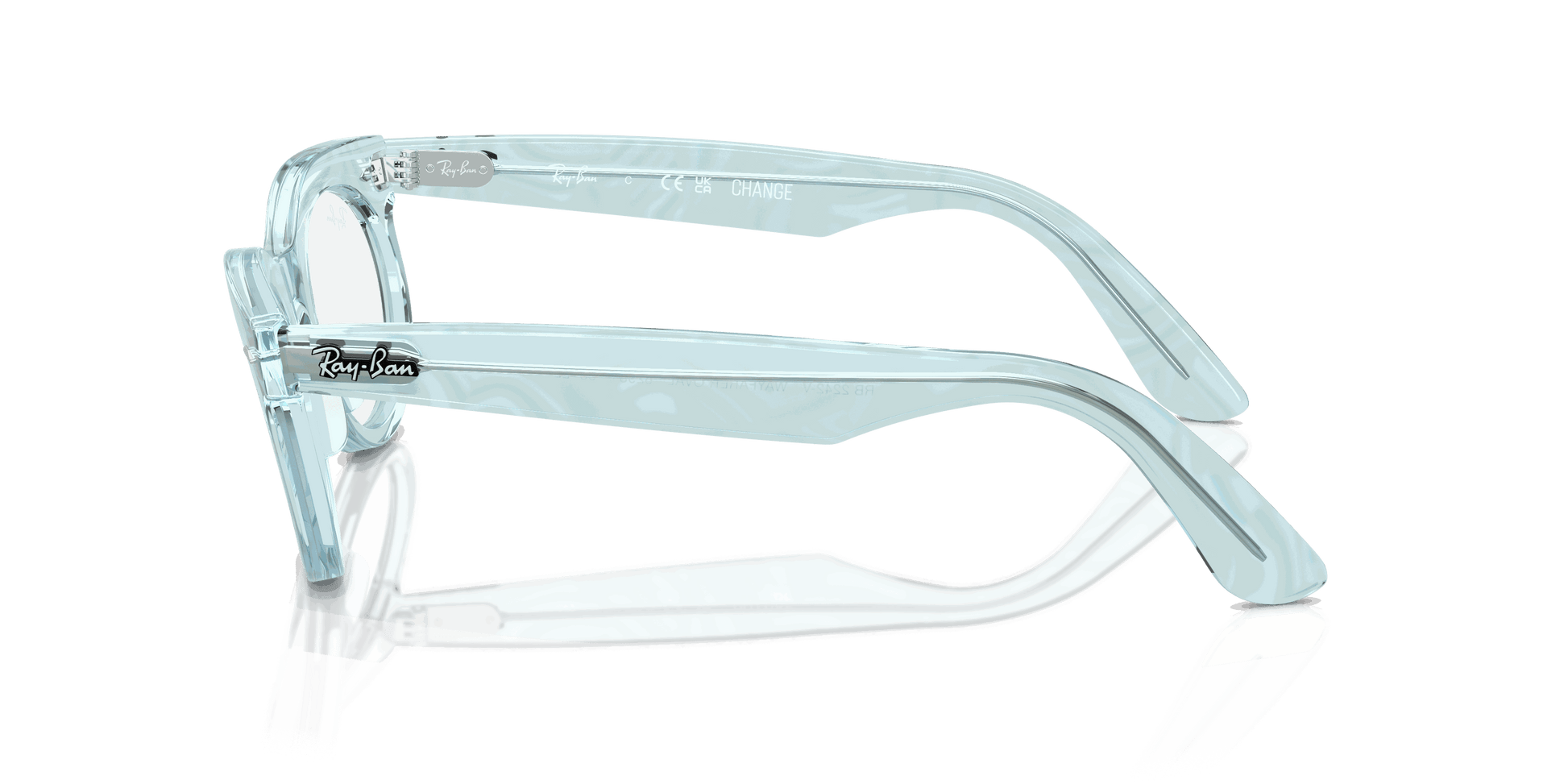 [Clear Lenses, Polished Photo Waves Azure Frame]