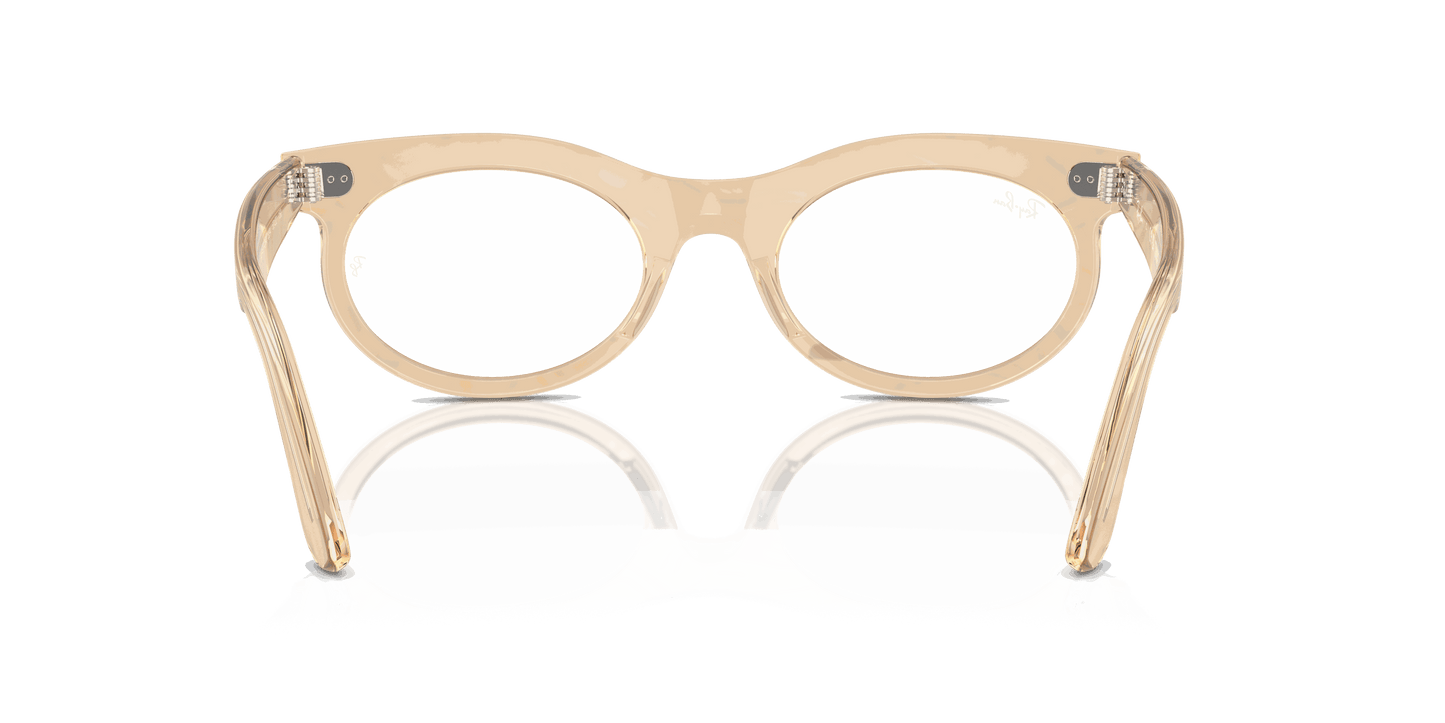 [Clear Lenses, Polished Photo Waves Brown Frame]