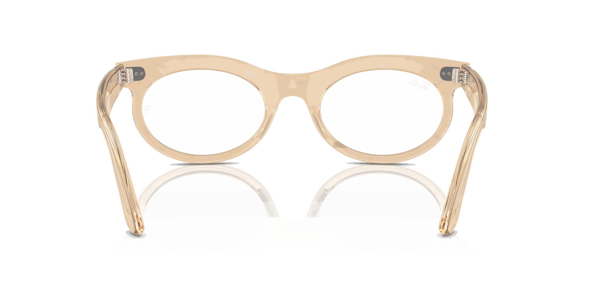 [Clear Lenses, Polished Photo Waves Brown Frame]