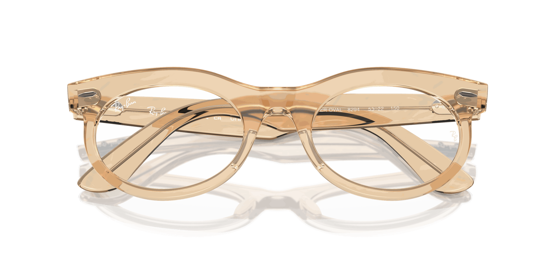 [Clear Lenses, Polished Photo Waves Brown Frame]