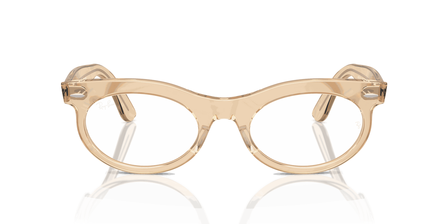 [Clear Lenses, Polished Photo Waves Brown Frame]