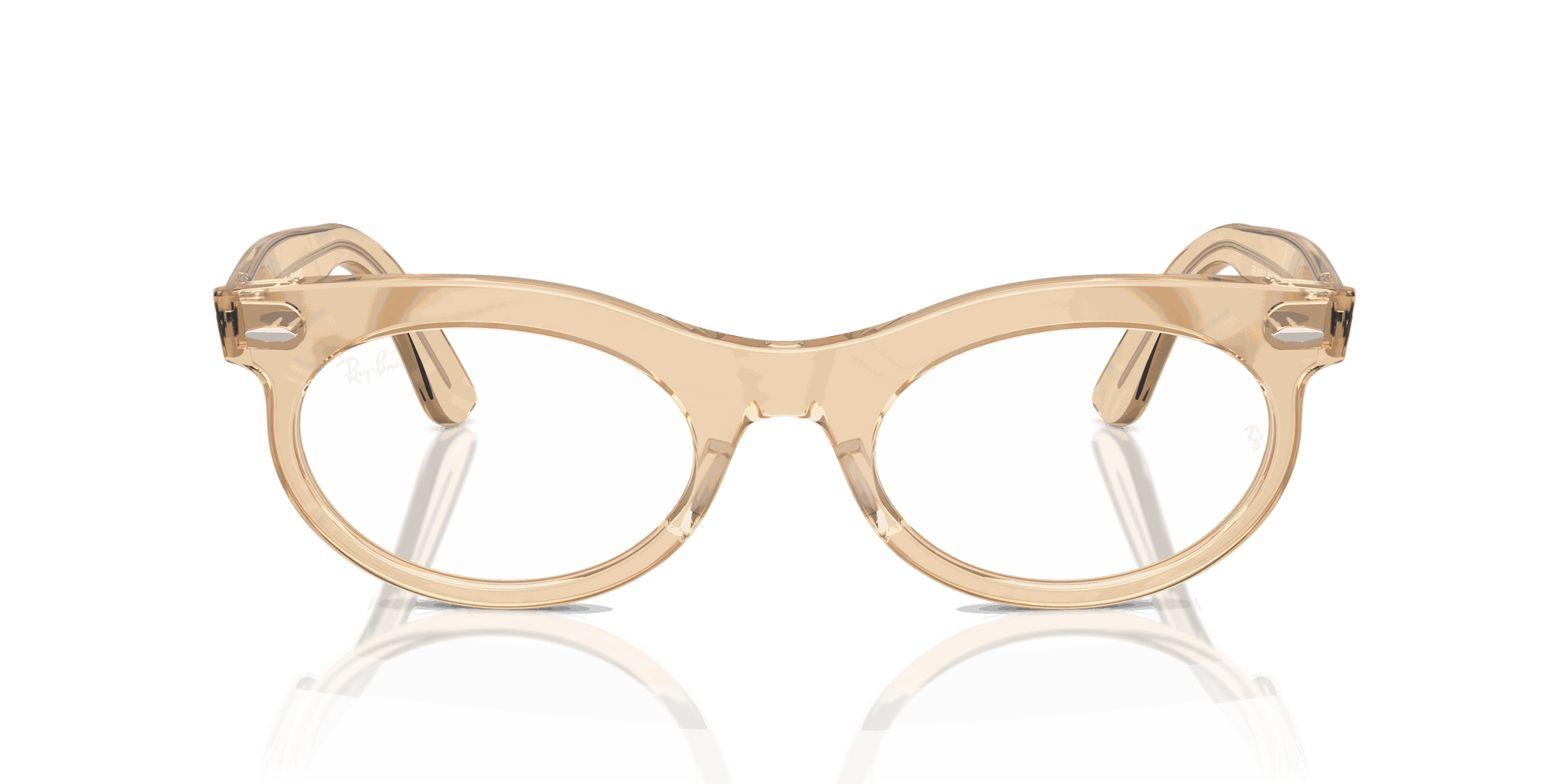 [Clear Lenses, Polished Photo Waves Brown Frame]