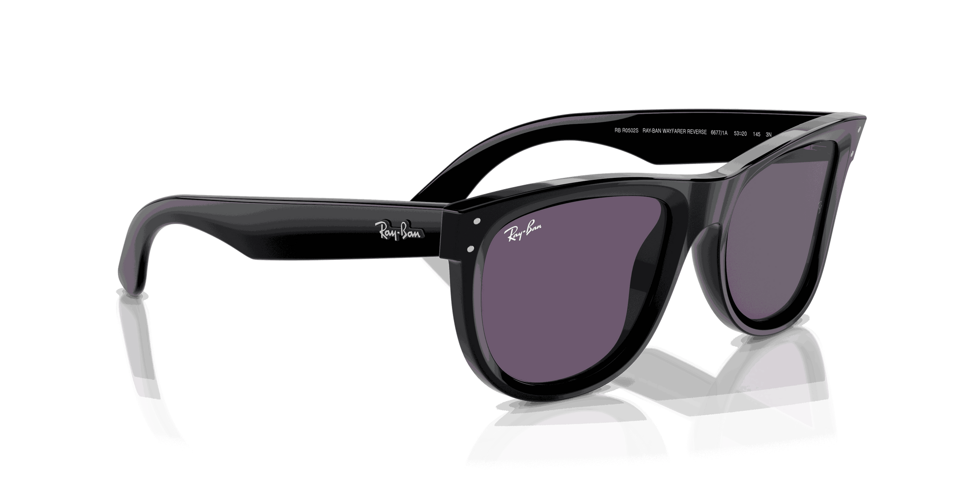 [Violet Lenses, Polished Black Frame]