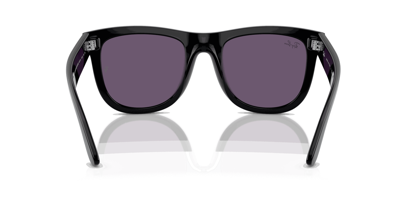 [Violet Lenses, Polished Black Frame]