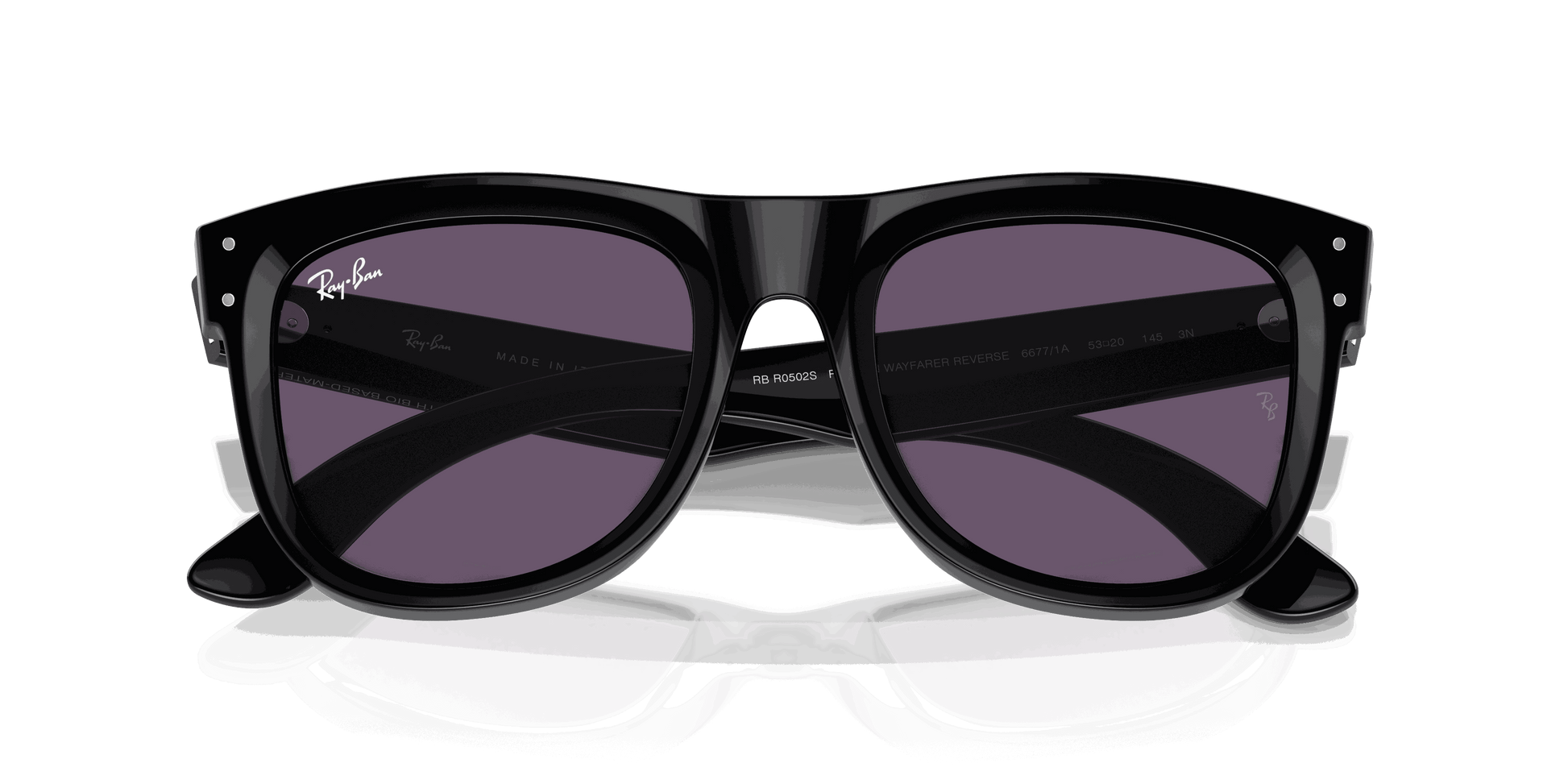 [Violet Lenses, Polished Black Frame]