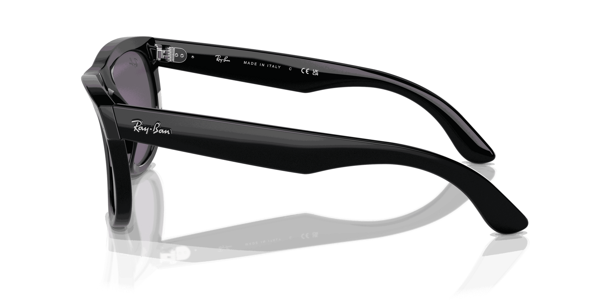 [Violet Lenses, Polished Black Frame]