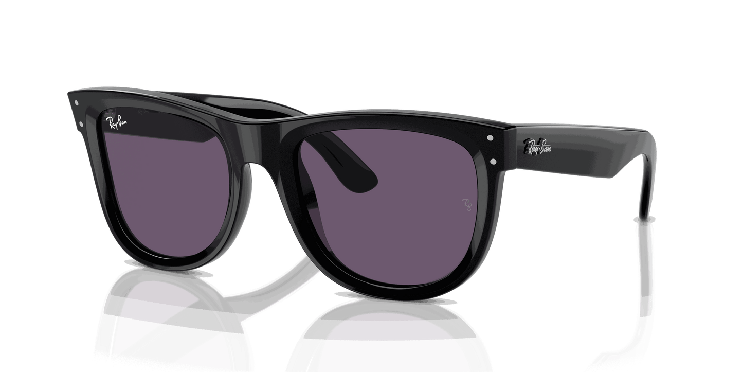 [Violet Lenses, Polished Black Frame]