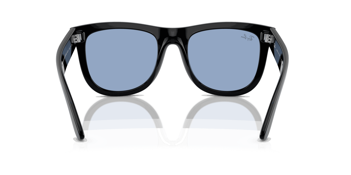 [Light Blue Lenses, Polished Black Frame]