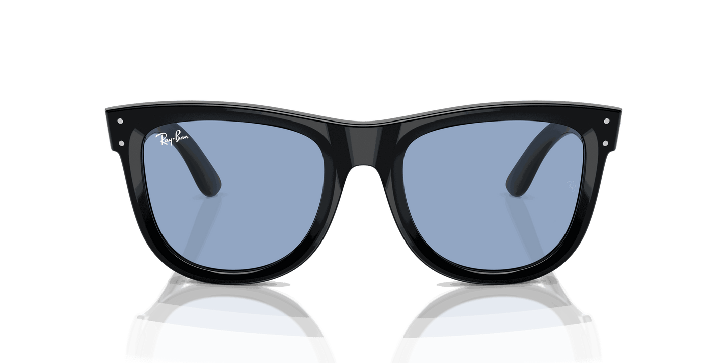 [Light Blue Lenses, Polished Black Frame]