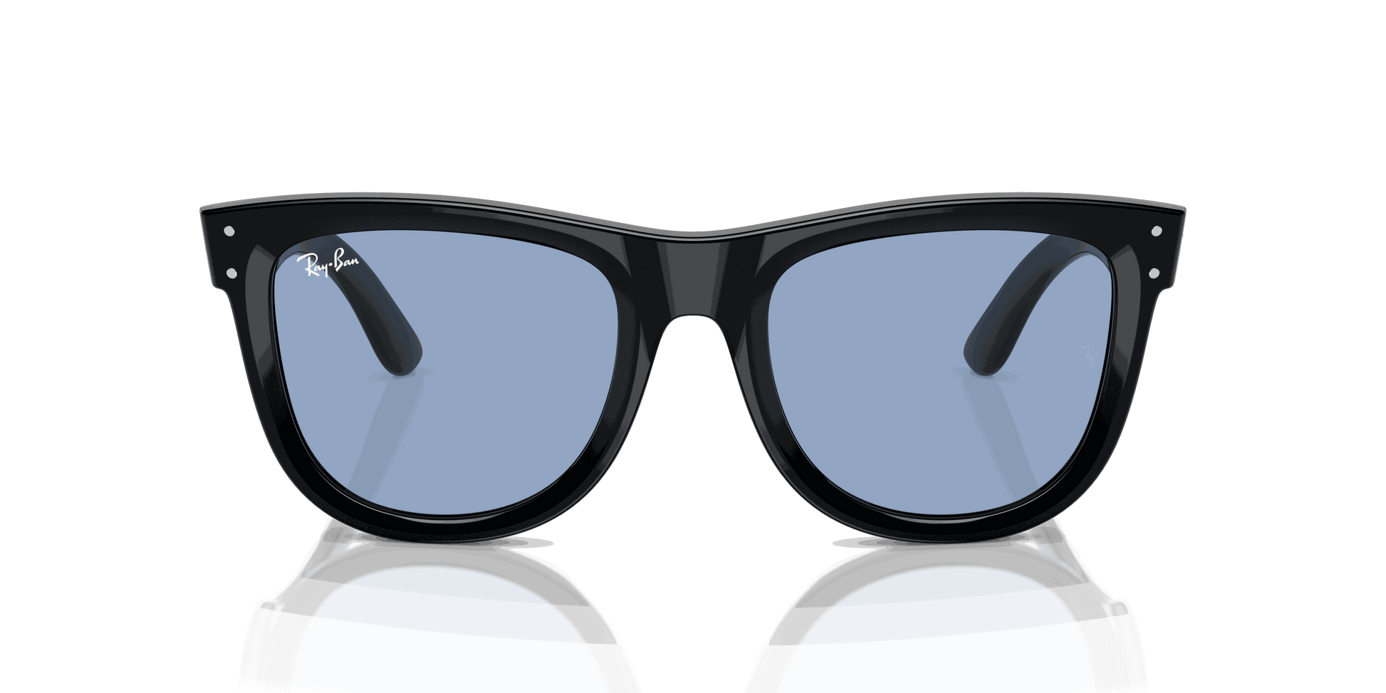 [Light Blue Lenses, Polished Black Frame]