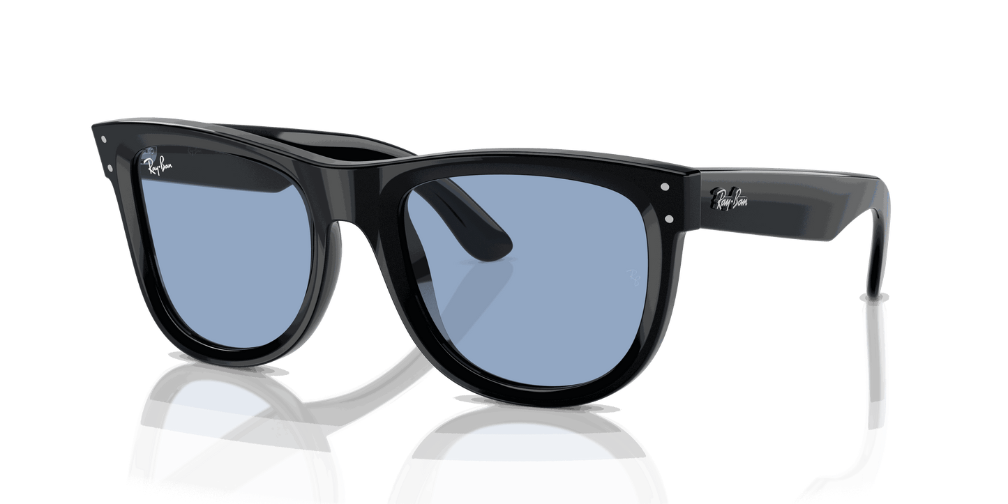 [Light Blue Lenses, Polished Black Frame]
