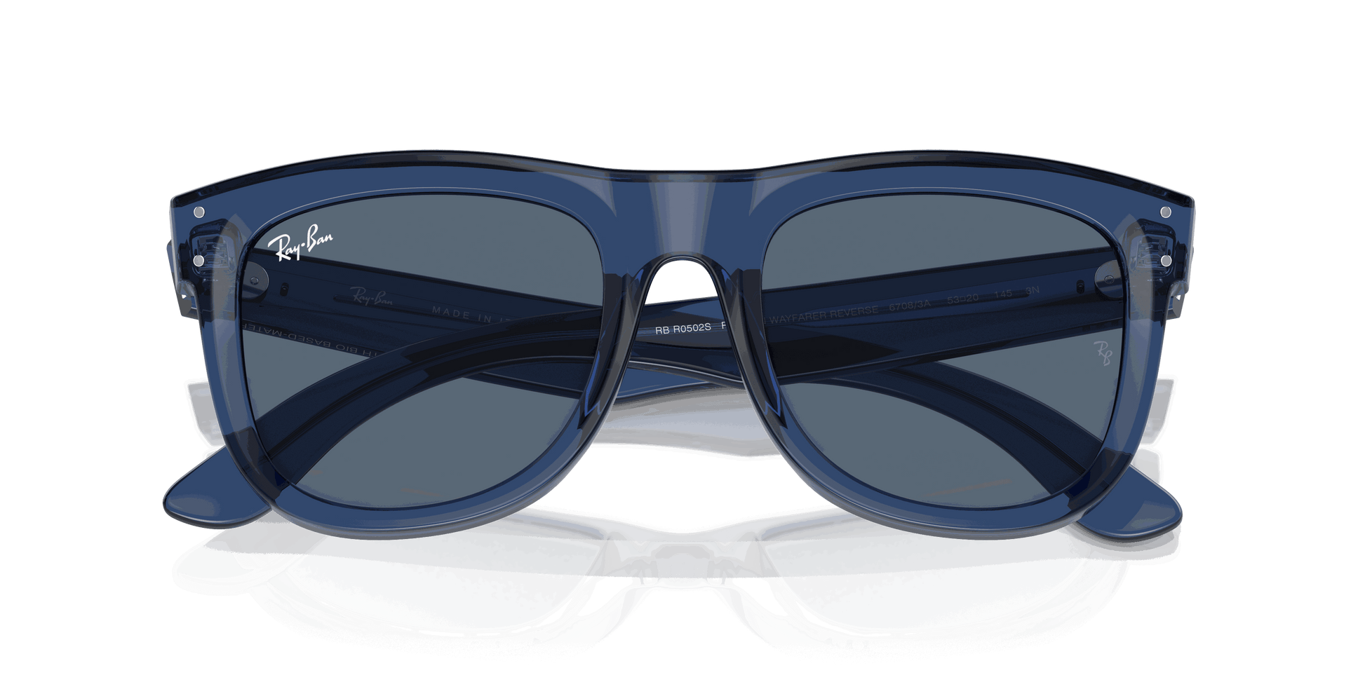 [Dark Blue Lenses, Polished Transparent Navy Blue Frame]