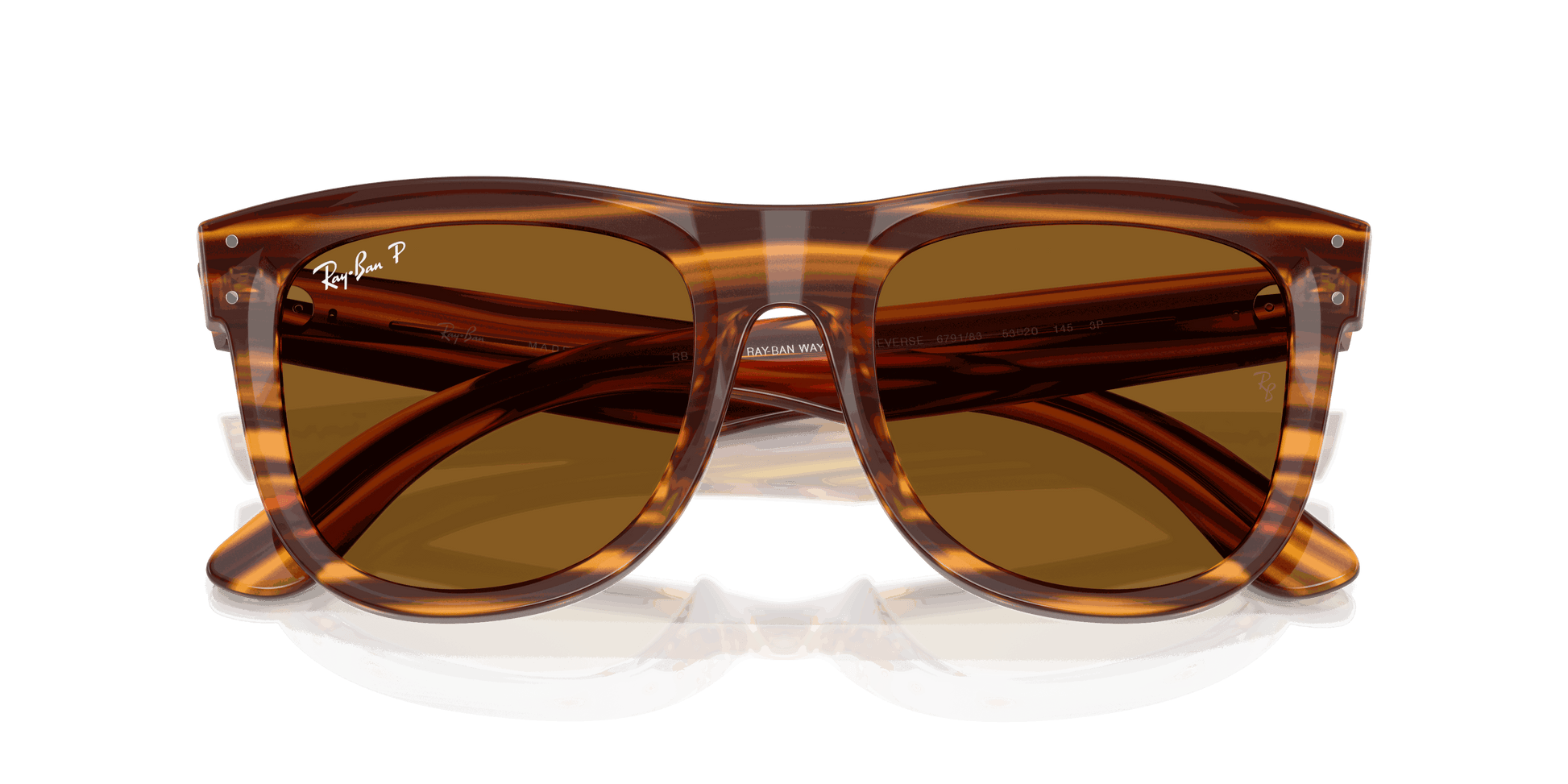 [Polar Dark Brown Lenses, Polished Striped Havana Frame]