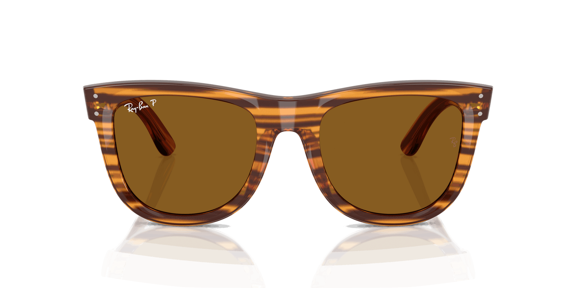 [Polar Dark Brown Lenses, Polished Striped Havana Frame]