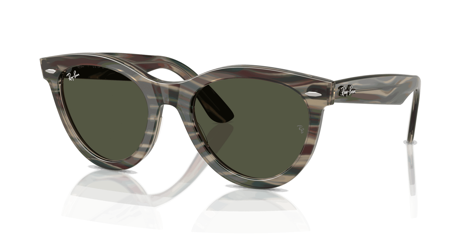 [G-15 Green Lenses, Polished Photo Striped Grey Frame]