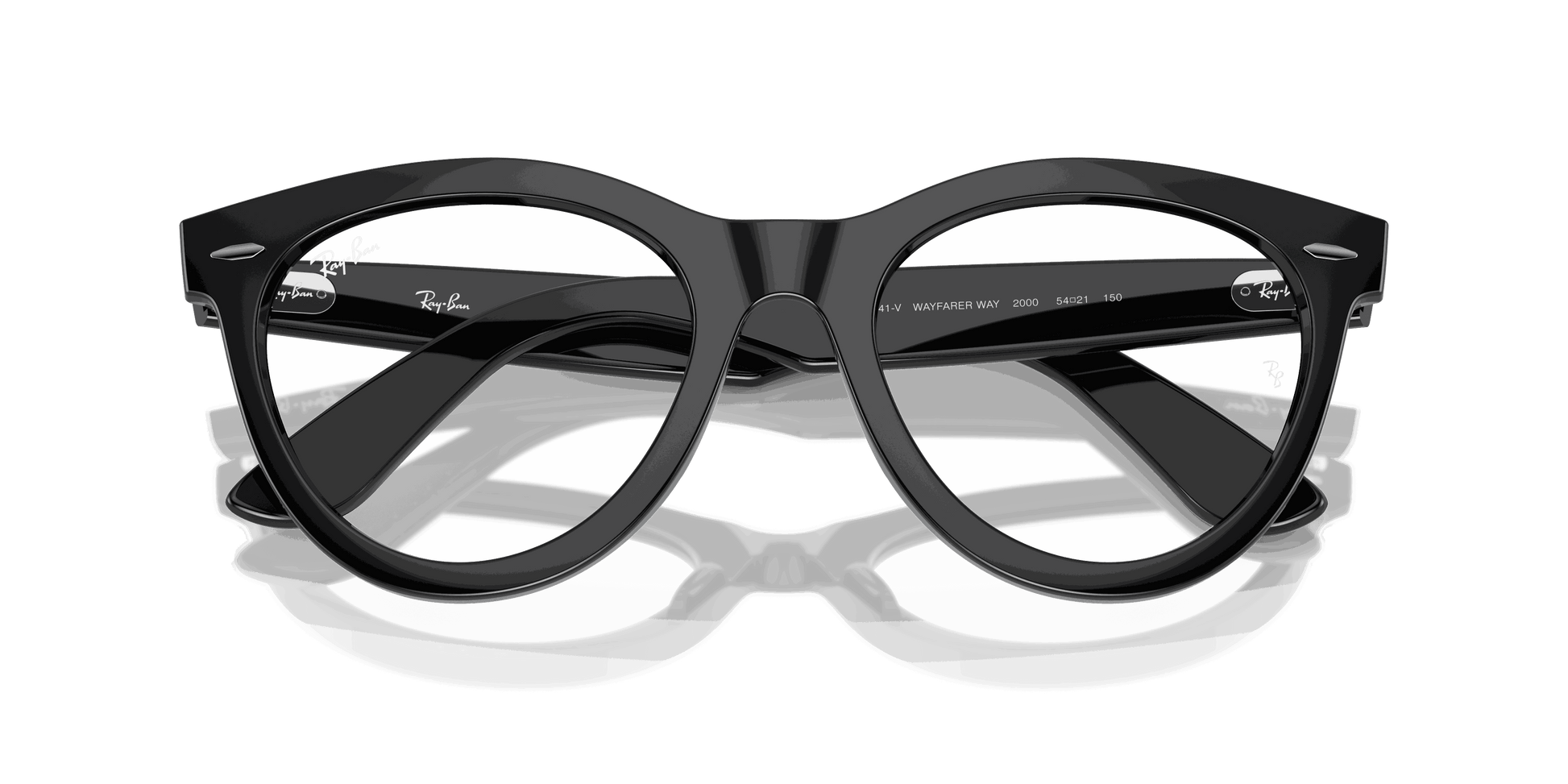 [Clear Lenses, Polished Black Frame]