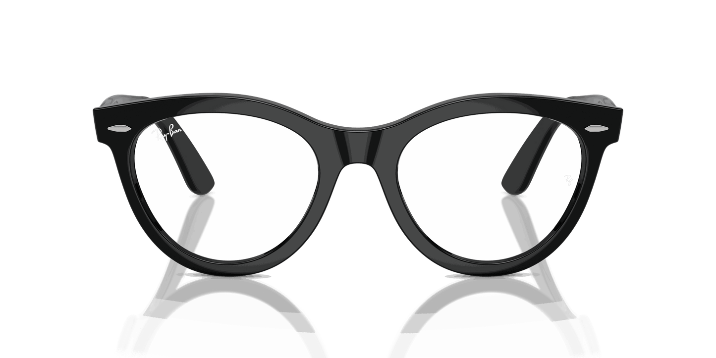 [Clear Lenses, Polished Black Frame]