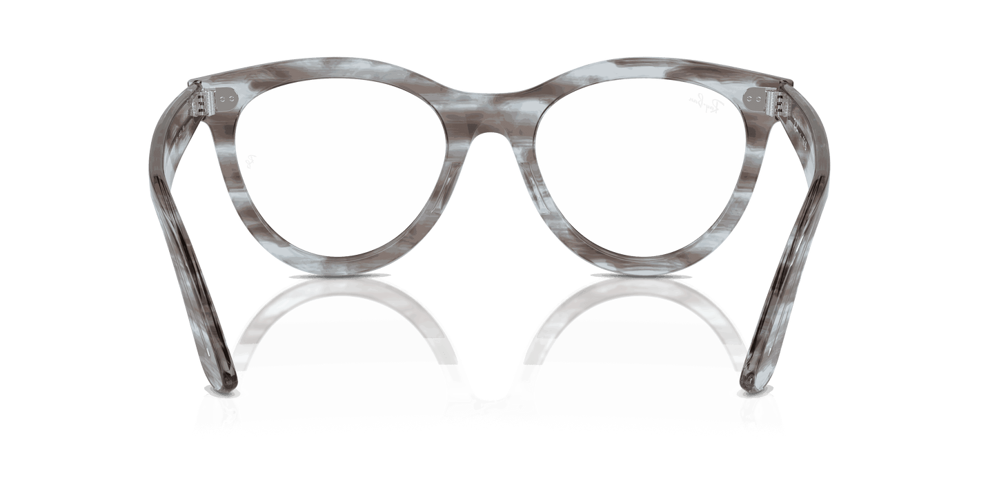 [Clear Lenses, Polished Striped Transparent Blue Frame]