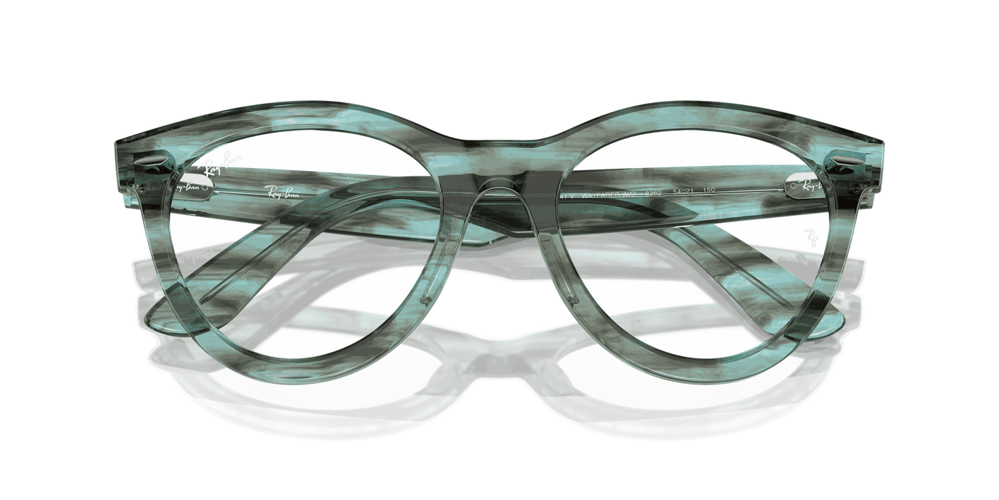 [Clear Lenses, Polished Striped Transparent Green Frame]