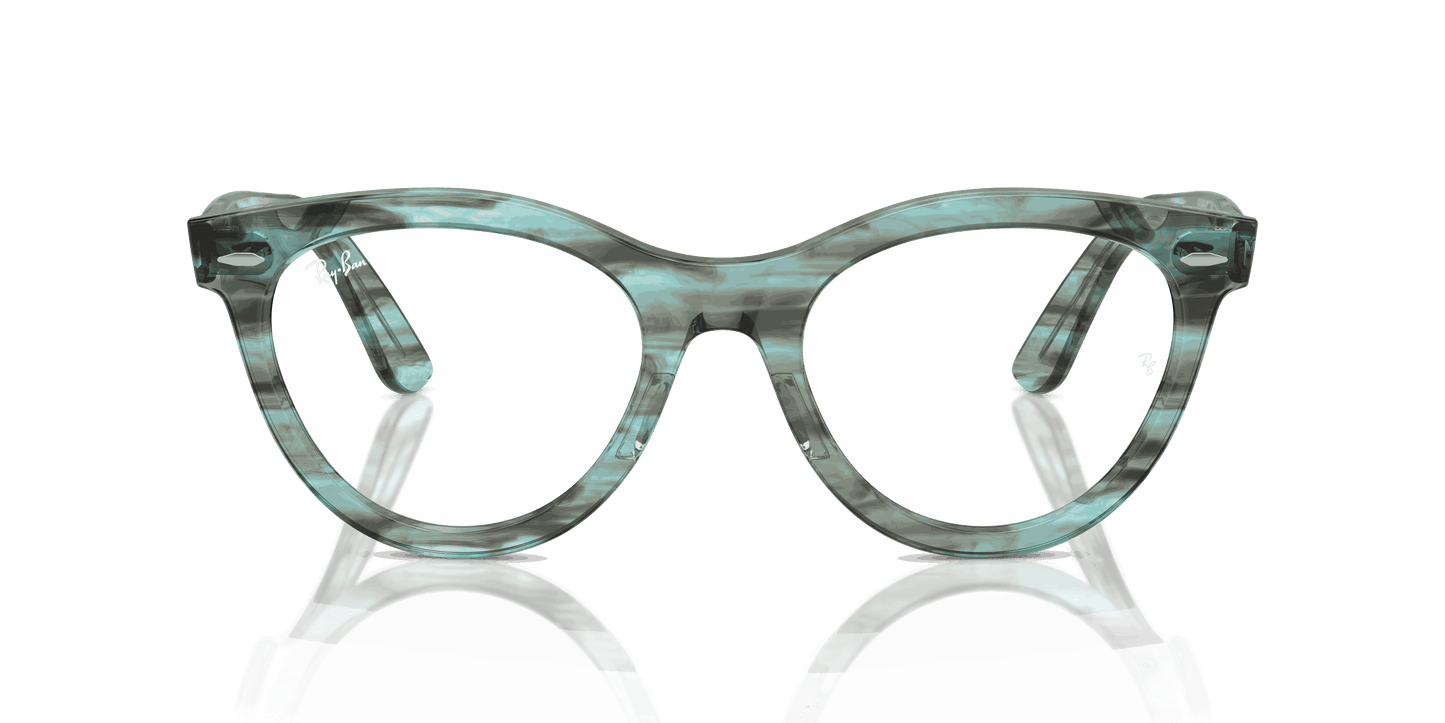 [Clear Lenses, Polished Striped Transparent Green Frame]