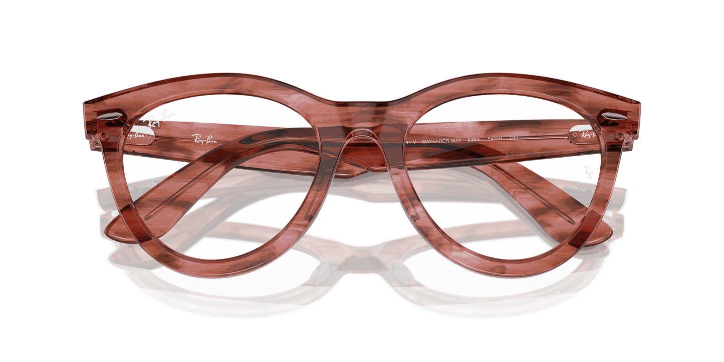 [Clear Lenses, Polished Striped Transparent Pink Frame]