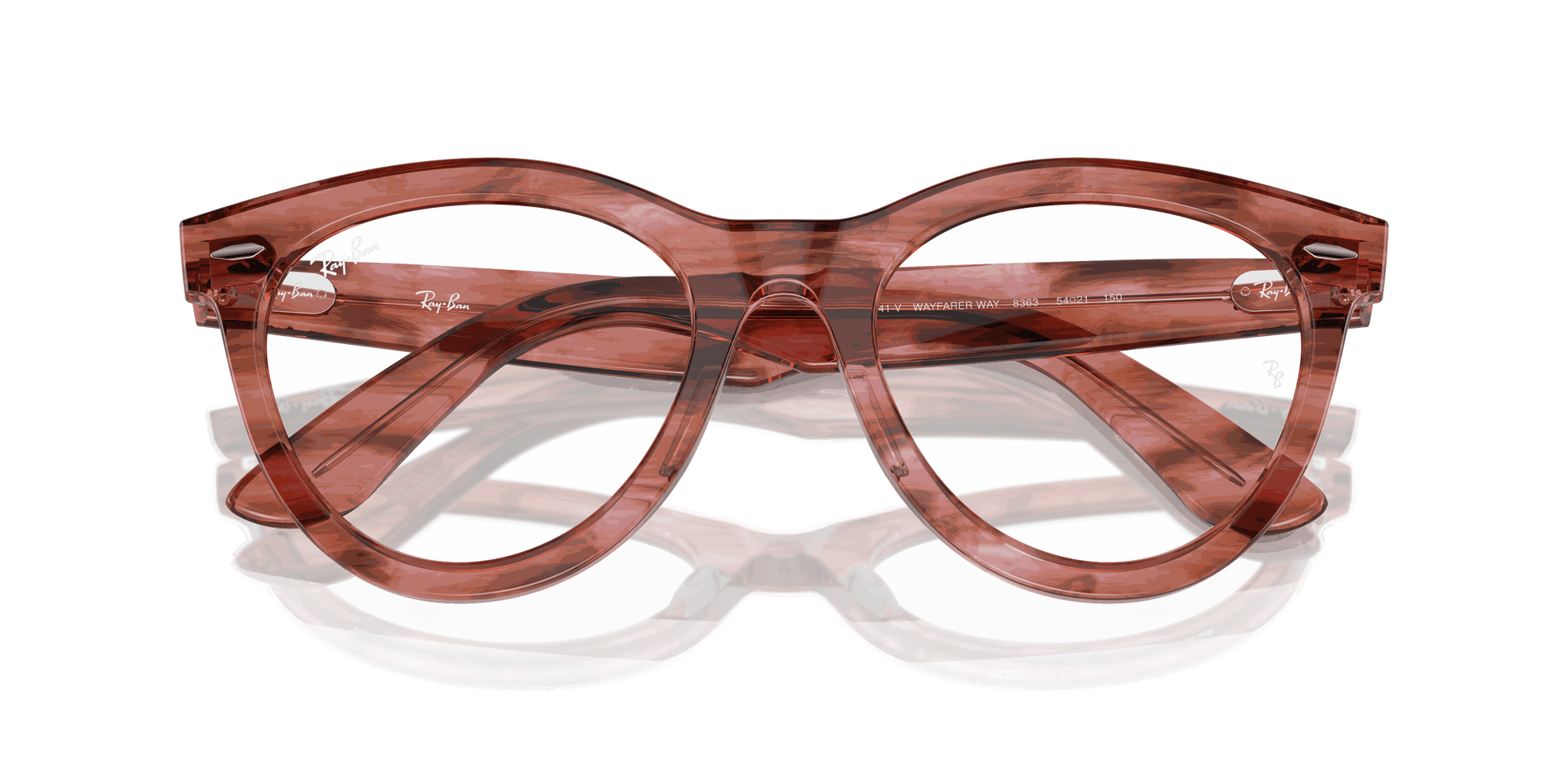 [Clear Lenses, Polished Striped Transparent Pink Frame]