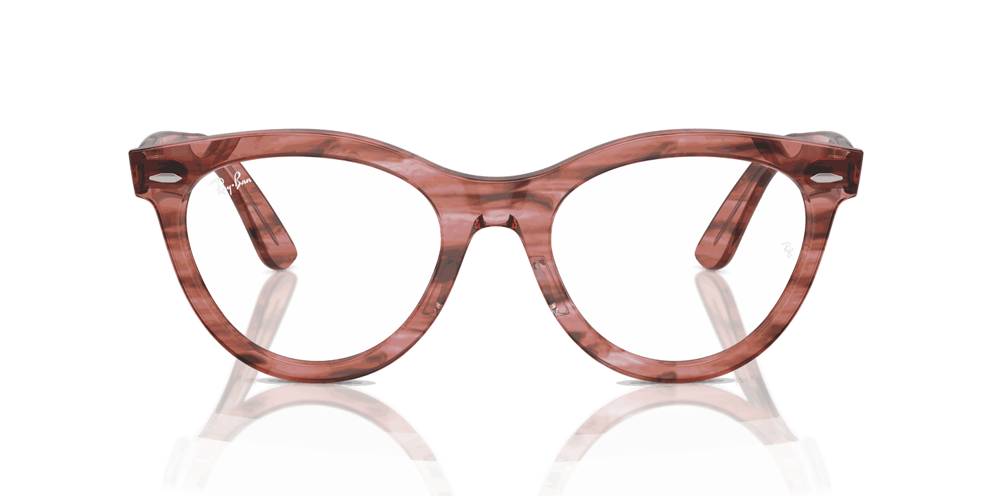 [Clear Lenses, Polished Striped Transparent Pink Frame]