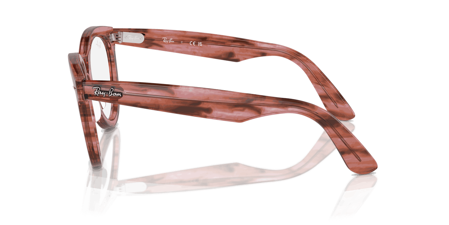 [Clear Lenses, Polished Striped Transparent Pink Frame]