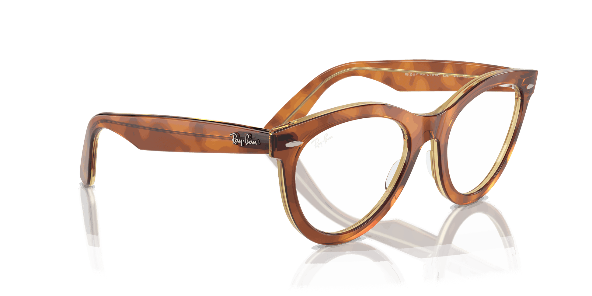 [Clear Lenses, Polished Havana On Transparent Brown Frame]